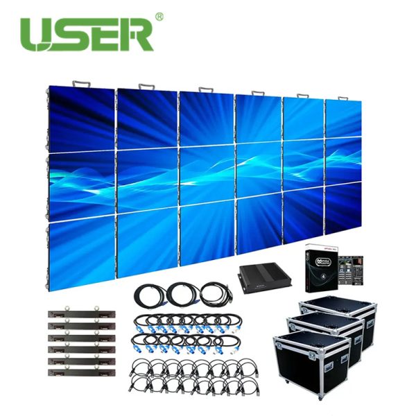 aluminum profile cabinet rental led display