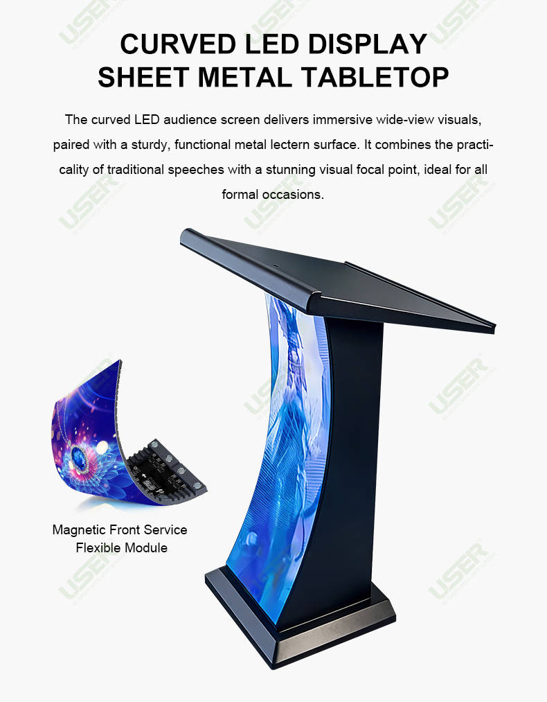 Smart Led Podium Display Dual-Screen Synergy Smart Total Control - LED ...